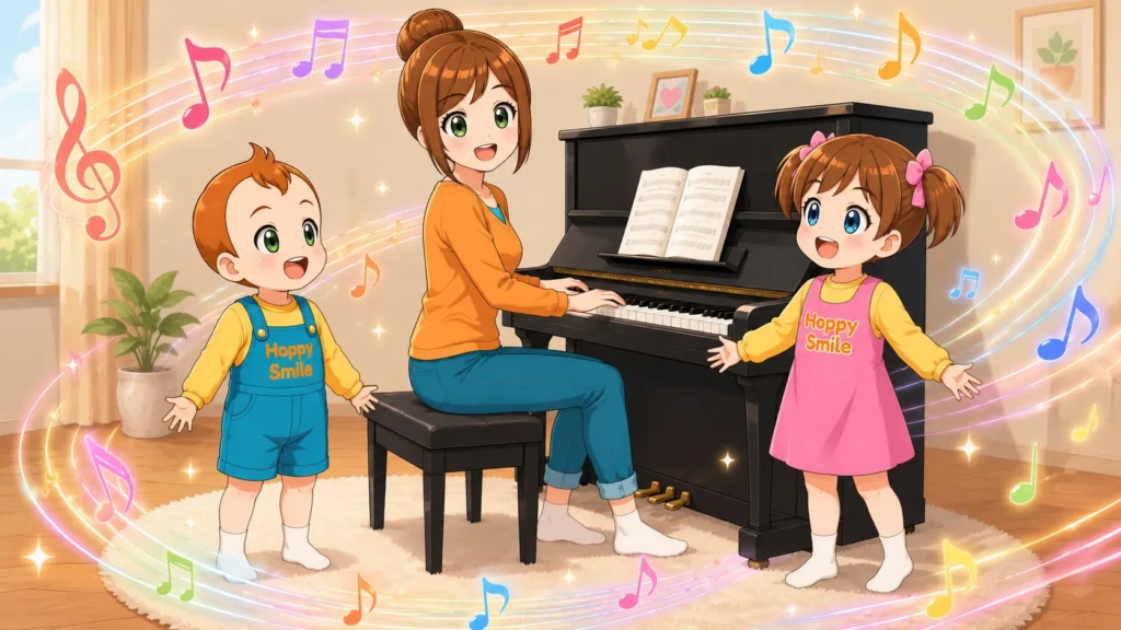 歌う3人