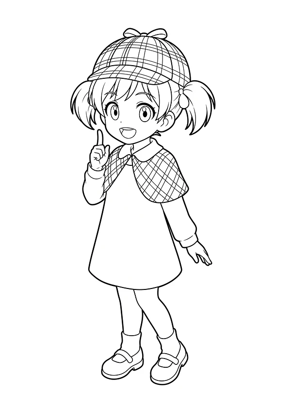 ホッピースマイルぬりえ うみ探偵 01