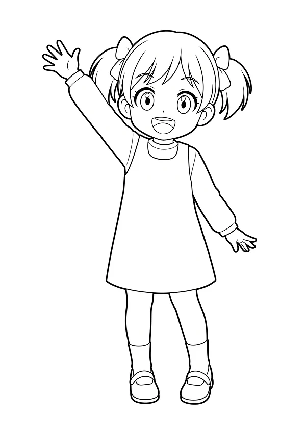 ホッピースマイルぬりえ うみちゃん 02