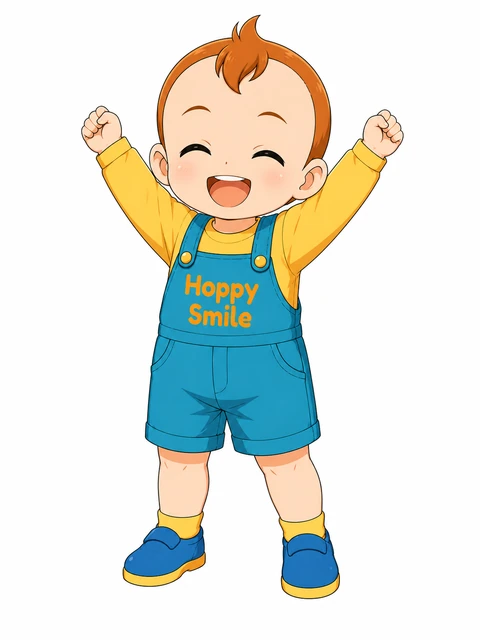メガホンを持って呼びかける、そらくんの追加キャラクター画像例
