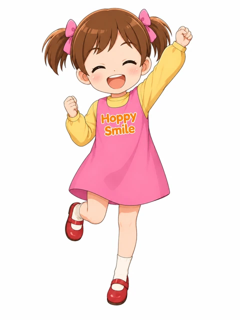 案内ボードを持つ、うみちゃんの追加キャラクター画像例